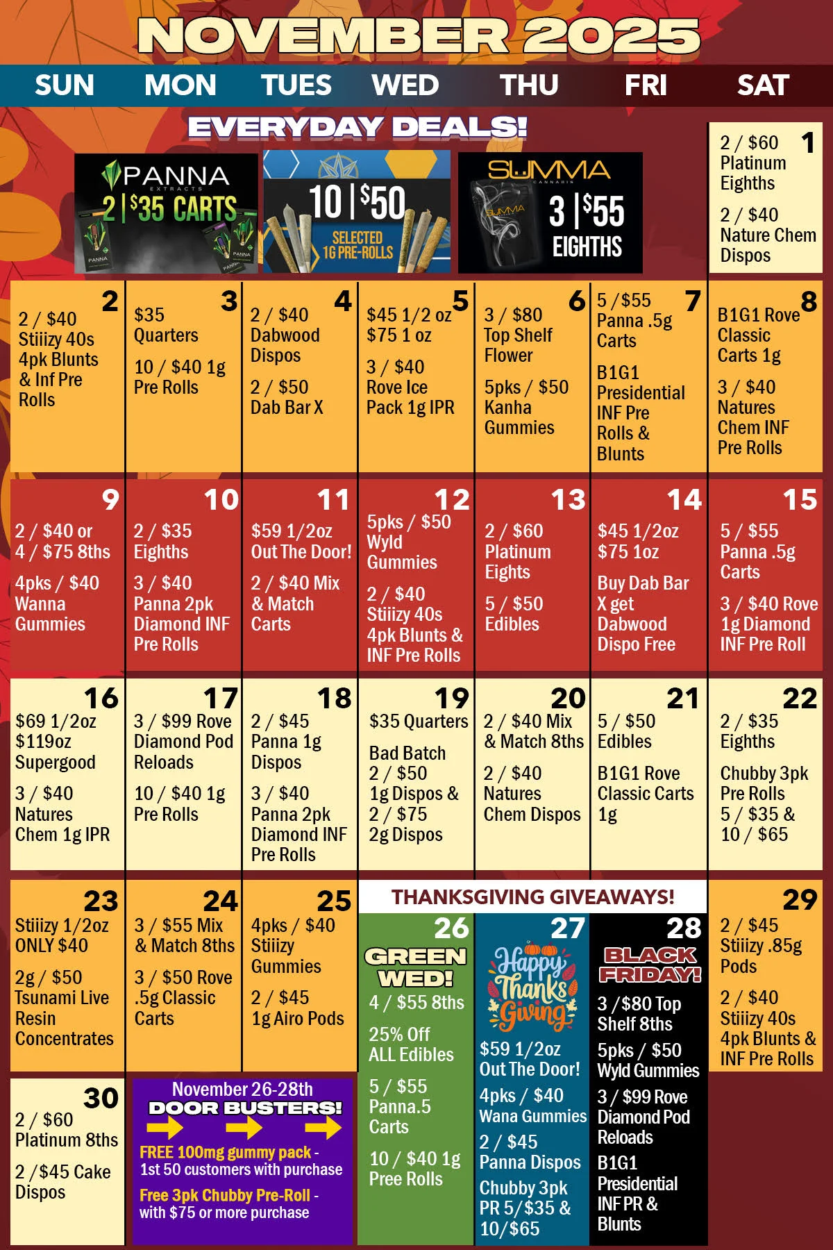 November Cannabis Deals Las Vegas