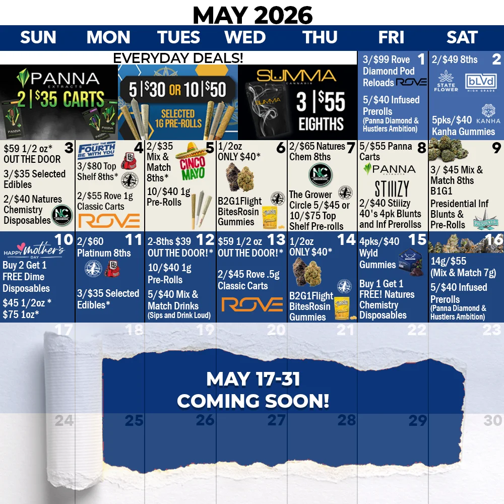 May Cannabis Deals Near Me Euphoria Wellness